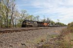NS 8002 and BNSF 3897 take train 11K west through Cove PA
